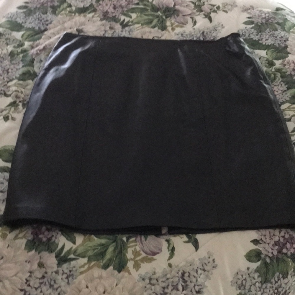 Croft & Barrow Black Lambskin Skirt
